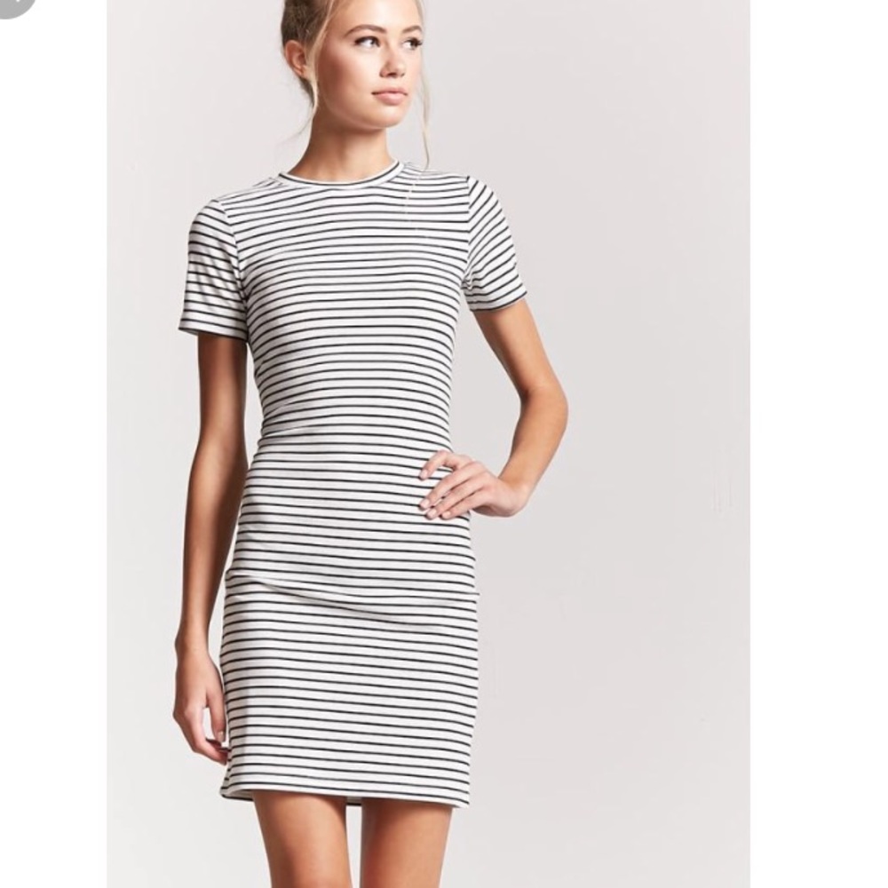 F21 Striped Bodycon Dress